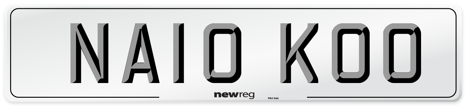 NA10 KOO Number Plate from New Reg